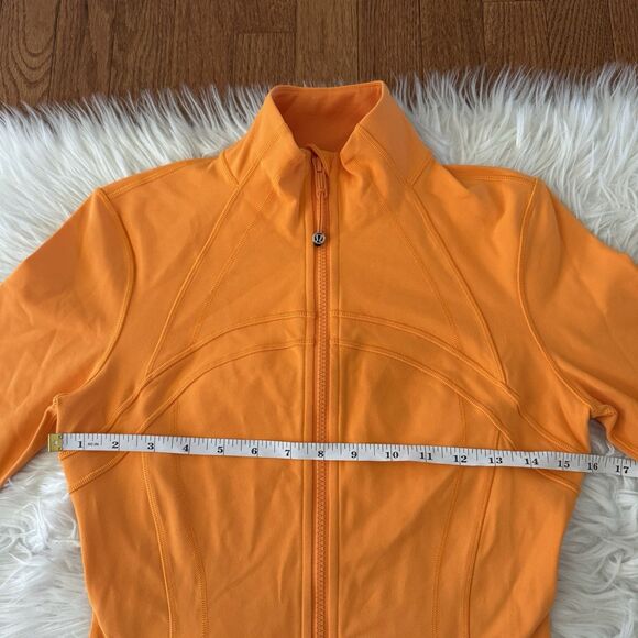 Lululemon Define Jacket Women’s Size 6 Luon Tiger Orange Full Zip Yoga Gym NWT - Picture 9 of 14